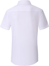 Alex Vando Mens Dress Shirts 4-Way Stretch Wrinkle Free Regular Fit Short Sleeve Men Button Down Shirt